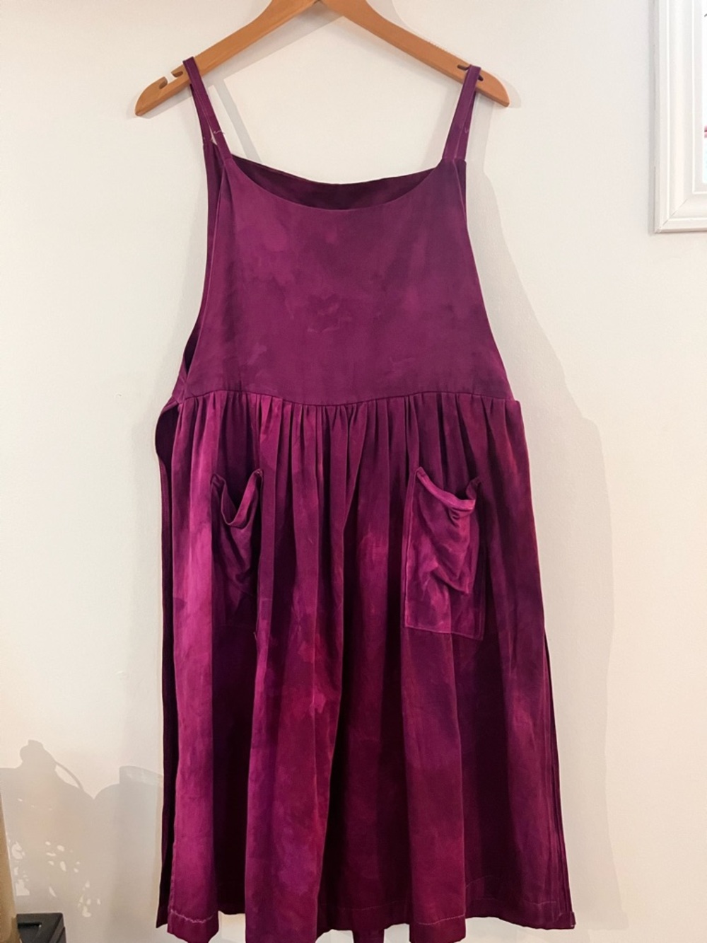 Sleeveless Pocket Dress in Deep Magenta